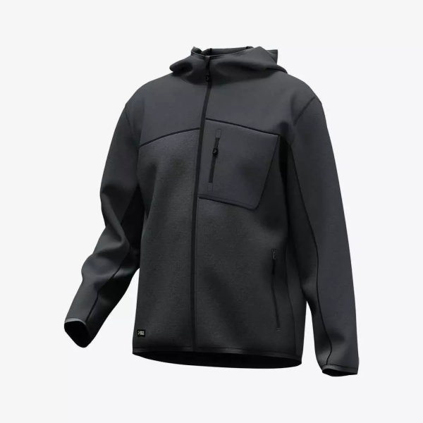 Herren Hoodie Oak Farbe schwarz-dunkelgrau