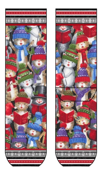 COOL7 Damen Socken Cat choir