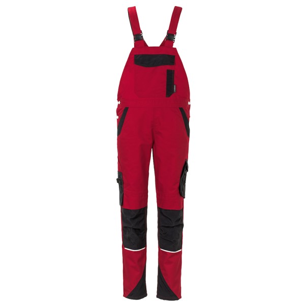 Norit Damen Latzhose rot/schwarz
