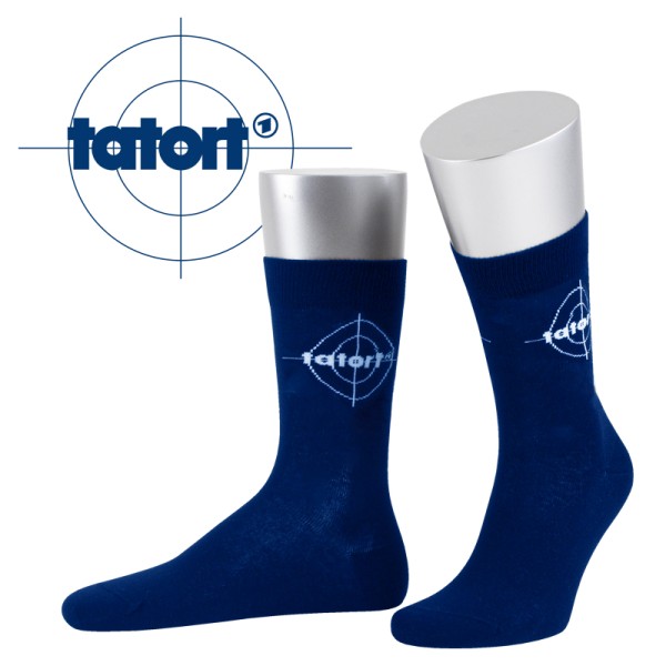 Tatort-Socken Farbe Blau