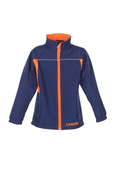 Kinder Softshelljacke marine/orange