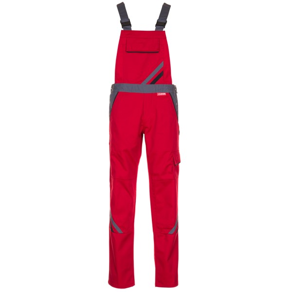 Highline Damen Latzhose rot/schiefer/schwarz