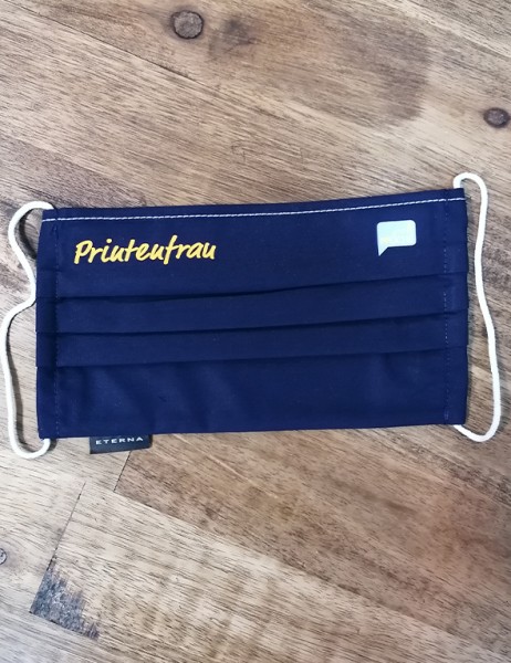 Printenfrau Behelfsmaske in marine Eterna 100% Baumwolle