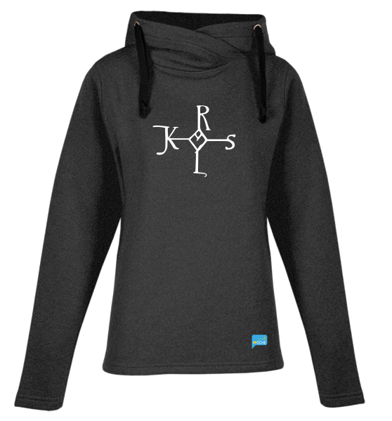 "CAROLUS" - heather black Damen Sweatshirt mit Kapuze