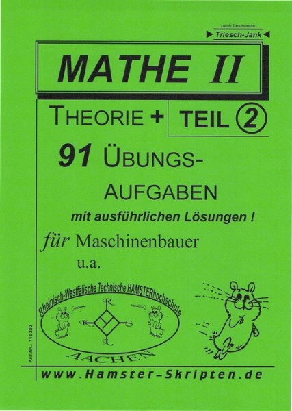 SERIE B - Maschinenbauer Mathe II, Teil 2