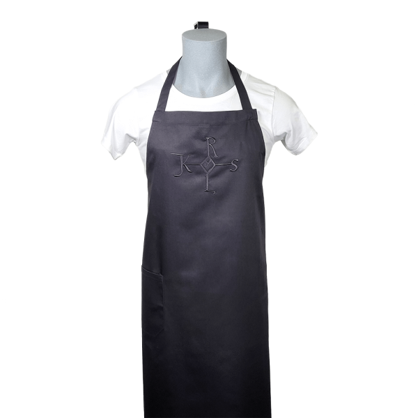 Carolus Schürze schwarz bestickt