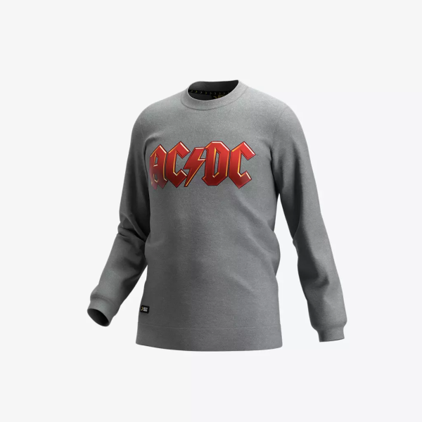 AC/DC Unisex Pullover grau/rot