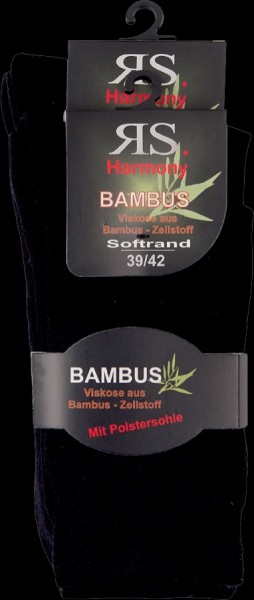 Viskose Strumpf Bambus mit Polstersohle 2er pack