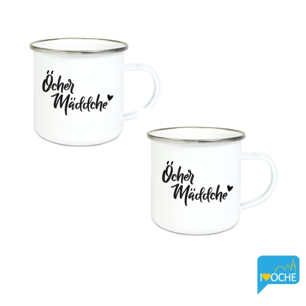 "Öcher Mäddche Set" - Emailletasse