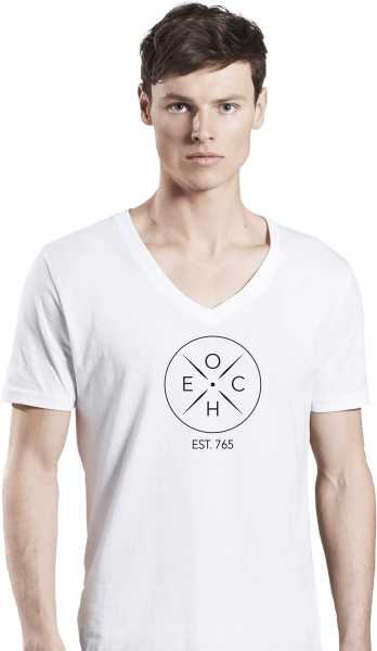 "OCHE EST. 765" - V-Neck Herrenshirt Auslaufmodell