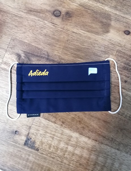 Adieda Behelfsmaske in marine Eterna 100% Baumwolle